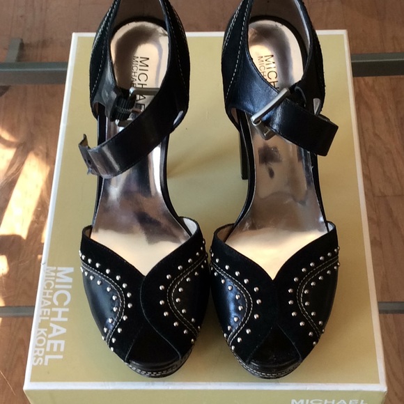 MICHAEL MICHAEL KORS BLACK Leather QUARTER STRAP - Picture 2 of 8